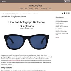 How To Photograph Reflective Sunglasses – Vansunglass