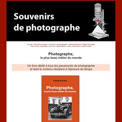Un livre dédié à tous les passionnés de photographie (Souvenirs