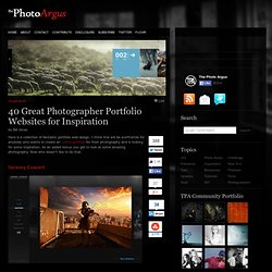 40 Great Photographer Portfolio Websites for Inspiration