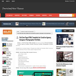 Flat One Page HTML Template for Creative Agency, Designer, Photographer Portfolio - Download New Themes