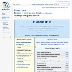 Photographie/Finition et présentation des photographies/Montage sous passe-partout