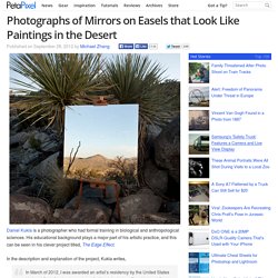 Photographs of Mirrors on Easels that Look Like Paintings in the Desert