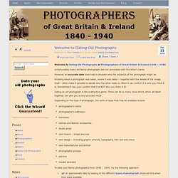 Photographers 1840 - 1940 Great Britain & Ireland