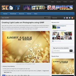Creating Light Leaks on Photographs using GIMP