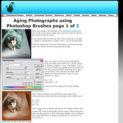 Aging Photographs using Photoshop