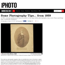 Some Photography Tips... from 1859
