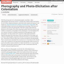 Photography and Photo-Elicitation after Colonialism — Cultural Anthropology