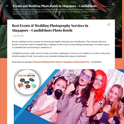Best Events & Wedding Photography Services in Singapore - CandidShots Photo Booth