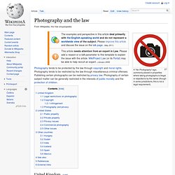 Photography and the law