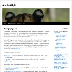 Photography Laws « AmbientLight