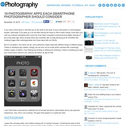 18 Photography Apps Each Smartphone Photographer Should Consider