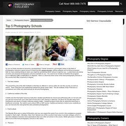 Top 5 Photography Schools