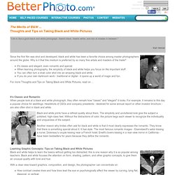 Black and White Photography: Tips on Taking Black and White Pictures