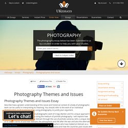Photography Themes and Issues