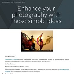 photography with these simple ideas