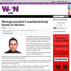 Photojournalist's mutilated body found in Mexico