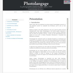 PHOTOLANGAGE - La Photographie comme langage