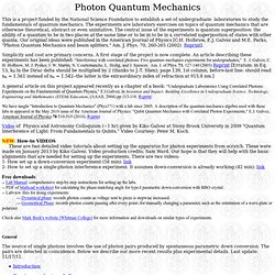 Photon Quantum Mechanics