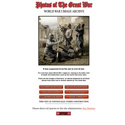 Photos of The Great War