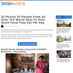 23 Photos Of People From All Over The World Next To How Much Food They Eat Per Day