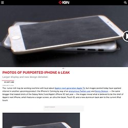 Photos of Purported iPhone 6 Leak