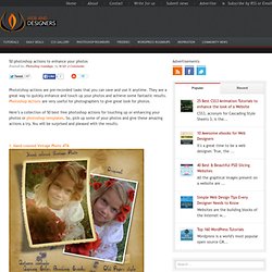 50 photoshop actions to enhance your photos