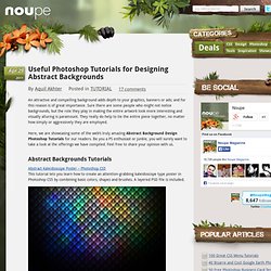 Useful Photoshop Tutorials for Designing Abstract Backgrounds - Noupe Design Blog