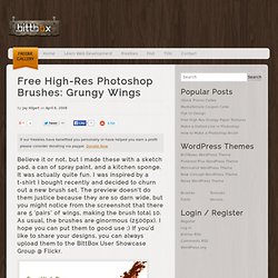 Free High-Res Photoshop Brushes: Grungy Wings