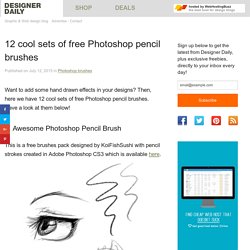 12 cool sets of free Photoshop pencil brushes - Designer Daily: graphic and web design blog
