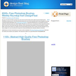 8500+ Free Photoshop Brushes. Weekly Roundup from DesignFloat