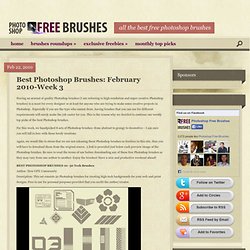 Best Photoshop Brushes for February 2010-Week 3