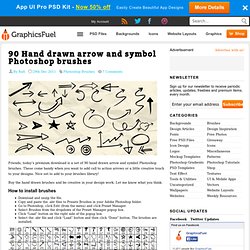 90 Hand drawn arrow and symbol Photoshop brushes