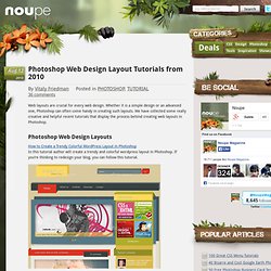 Photoshop Web Design Layout Tutorials from 2010 - Noupe Design Blog