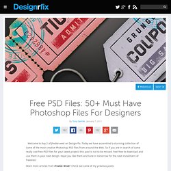 Free PSD Files: 50+ Must Have Photoshop Files For Designers