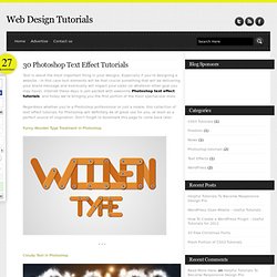 Web Design Tutorials, Photoshop Tutorials, HTML5/CSS3 Tutorials