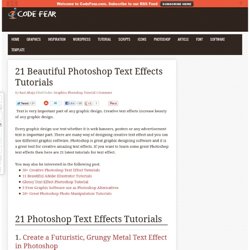 21 Free Photoshop Text Effects Tutorials