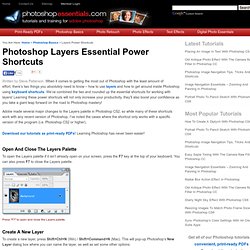 Photoshop Layers Essential Power Shortcuts