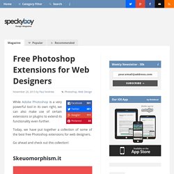 Free Photoshop Extensions for Web Designers