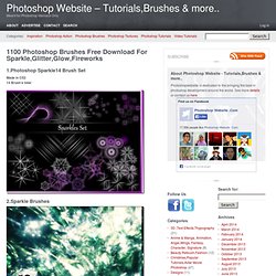 1100 Photoshop Brushes Free Download For Sparkle,Glitter,Glow,Fireworks