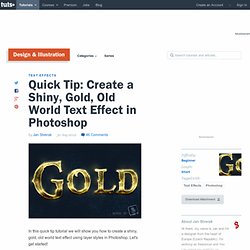 Create a Shiny, Gold, Old World Text Effect in Photoshop