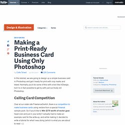 Making a Print-Ready Business Card Using Only Photoshop
