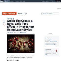 Create a Royal Gold Text Effect in Photoshop Using Layer Styles