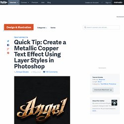 Create a Metallic Copper Text Effect Using Layer Styles in Photoshop