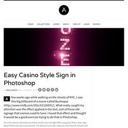 Easy Casino Style Sign in Photoshop