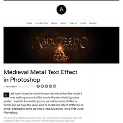 Medieval Metal Text Effect in Photoshop