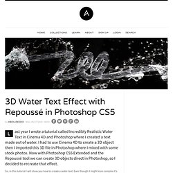 3D Water Text Effect with Repoussé in Photoshop CS5