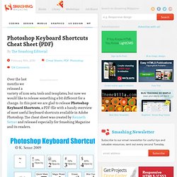 Photoshop Keyboard Shortcuts Cheat Sheet (PDF) - Smashing Magazine
