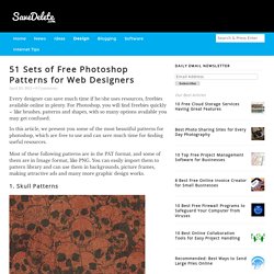 51 Sets of Free Photoshop Patterns for Web Designers