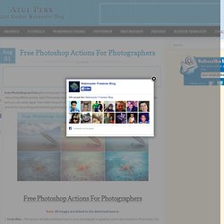 Photoshop gratuit Actions pour les photographes et designers