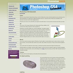 Photoshop CS4 Learning site. Photoshop CS4 Extended features, photoshopCAFE